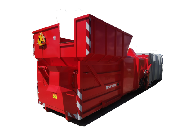 portable compactors on truck